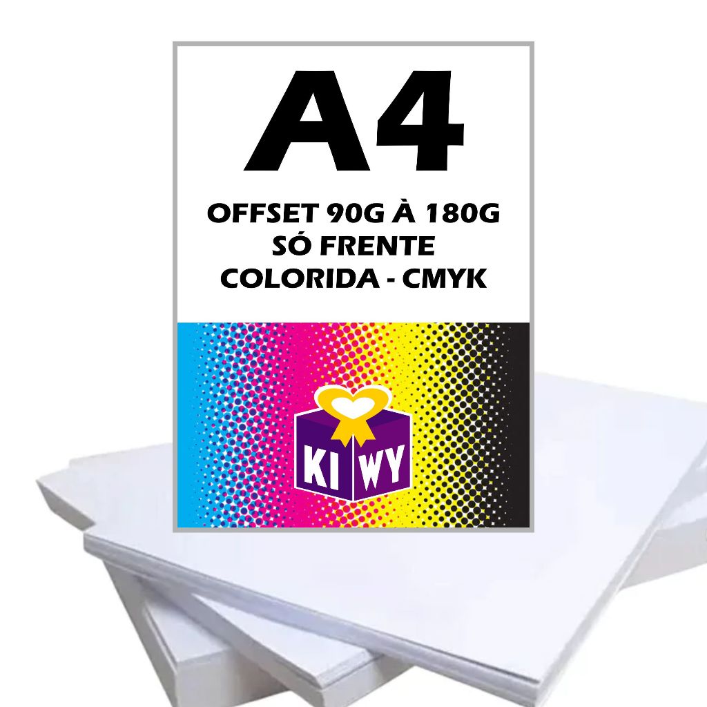 Impressão Offset A4 (90 à 180g) - Só Frente em Oferta na Shopee