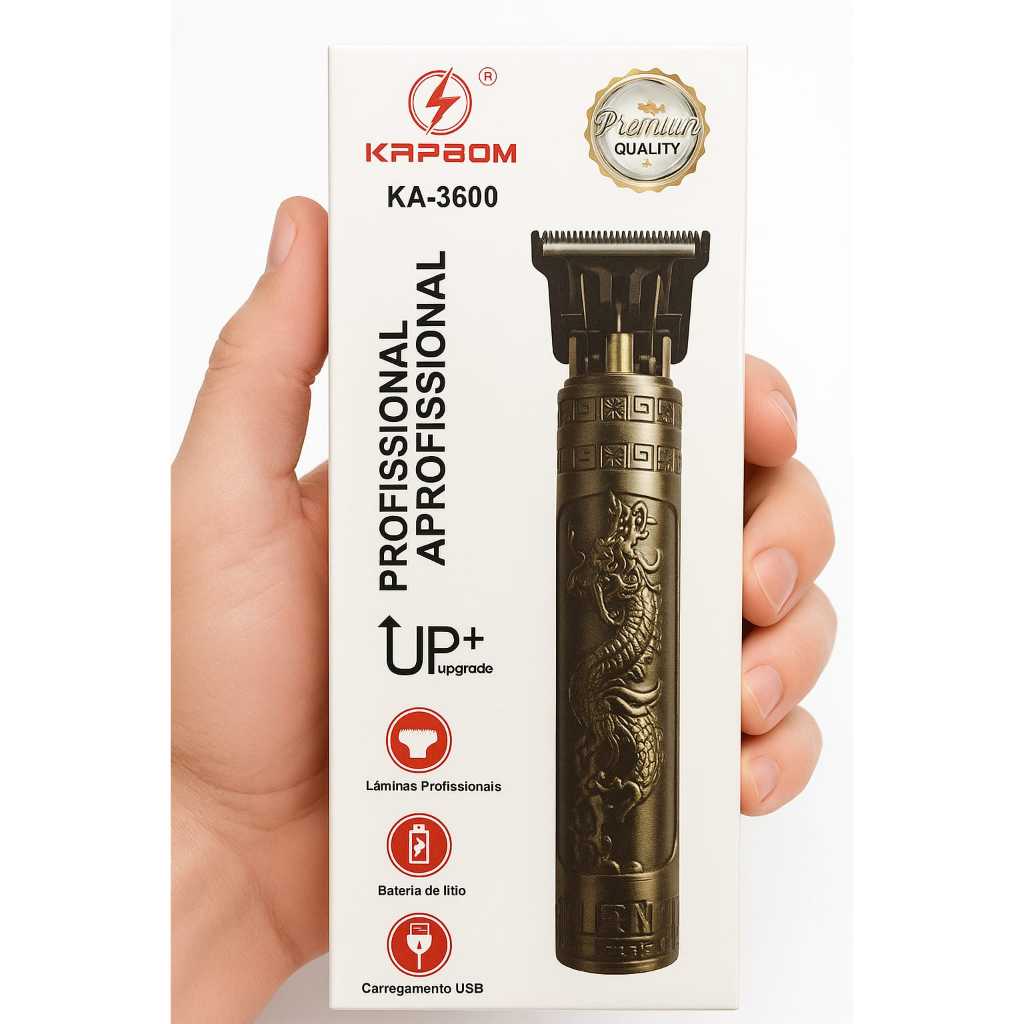 Barbeador Máquina de Cortar Cabelo Barbeiro Dragão Profissional Elétrica Bateria Recarregável Barato