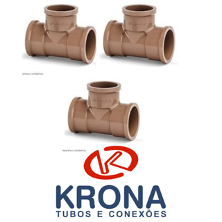 3 TEE MARRON 3/4 25MM KRONA em Oferta na Shopee