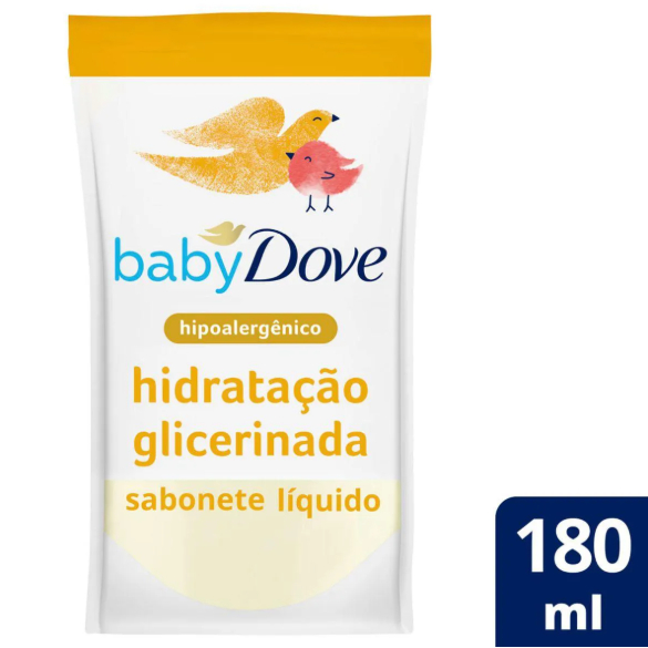 Sabonete Líquido Dove Baby Hidratação Glicerinada Refil 180ml