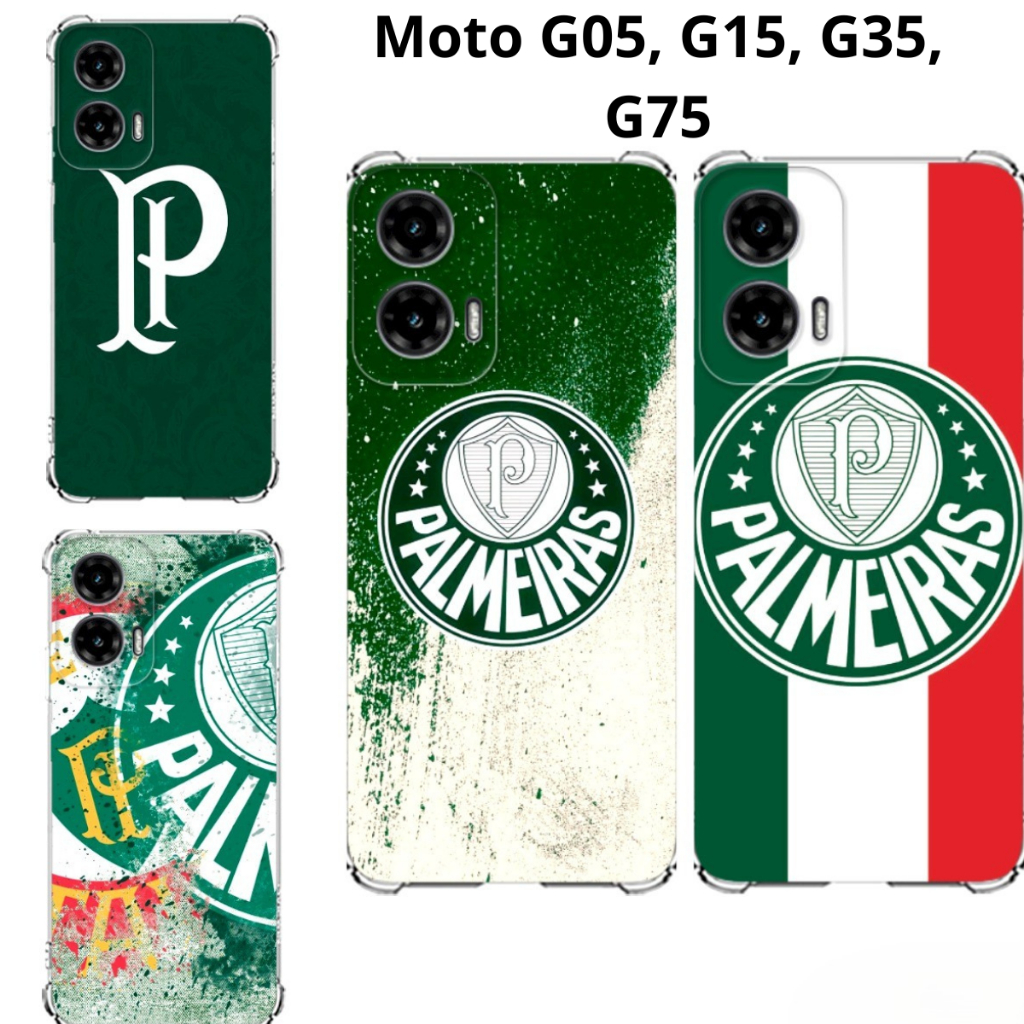 Moto G05, G15, G35, G75 Capa Inspirada no Verdão Alviverde: Capinha Case TPU Tim