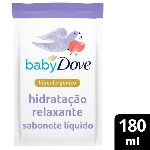 Sabonete Líquido Baby Dove Hora de Dormir Hidratação Relaxante Refil 180ml em Oferta na Shopee