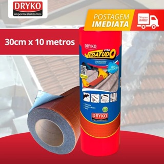 Fita Manta Asfáltica Auto Adesiva Terracota Telha 30cm X 10m Dryko - VEDA TUDO em Oferta na Shopee