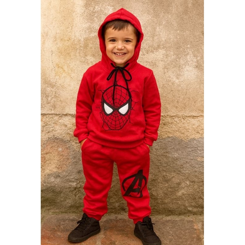 conjunto moletom infantil menino conjunto aranha em Oferta na Shopee