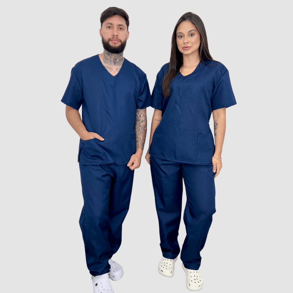 Scrub Hospitalar Unissex Oxford Pijama Cirúrgico Profissional para Médicos Enfermeiros Dentistas