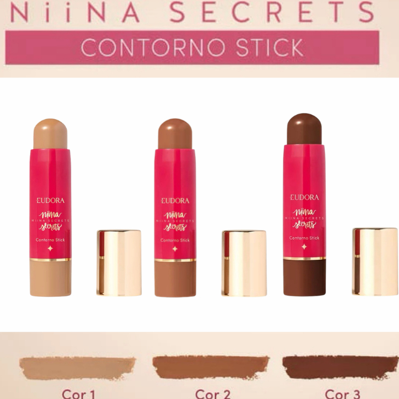 Contorno Stick Multifuncional Niina Secrets 5g - Escolha Sua Cor (Cor 01, Cor 02 Ou Cor 03) em Oferta na Shopee