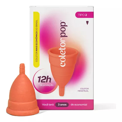 Coletor Menstrual Pop Tipo 2 Silicone Hipoalergênico e Reutilizável - Fleurity em Oferta na Shopee