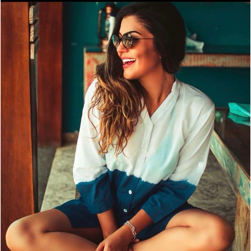 Túnica de praia degradê viscose