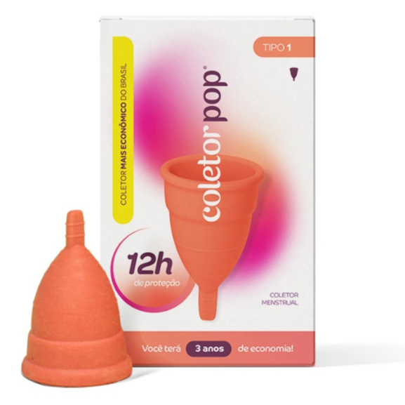 Coletor Menstrual Pop Tipo 1 Silicone Hipoalergênico e Reutilizável - Fleurity