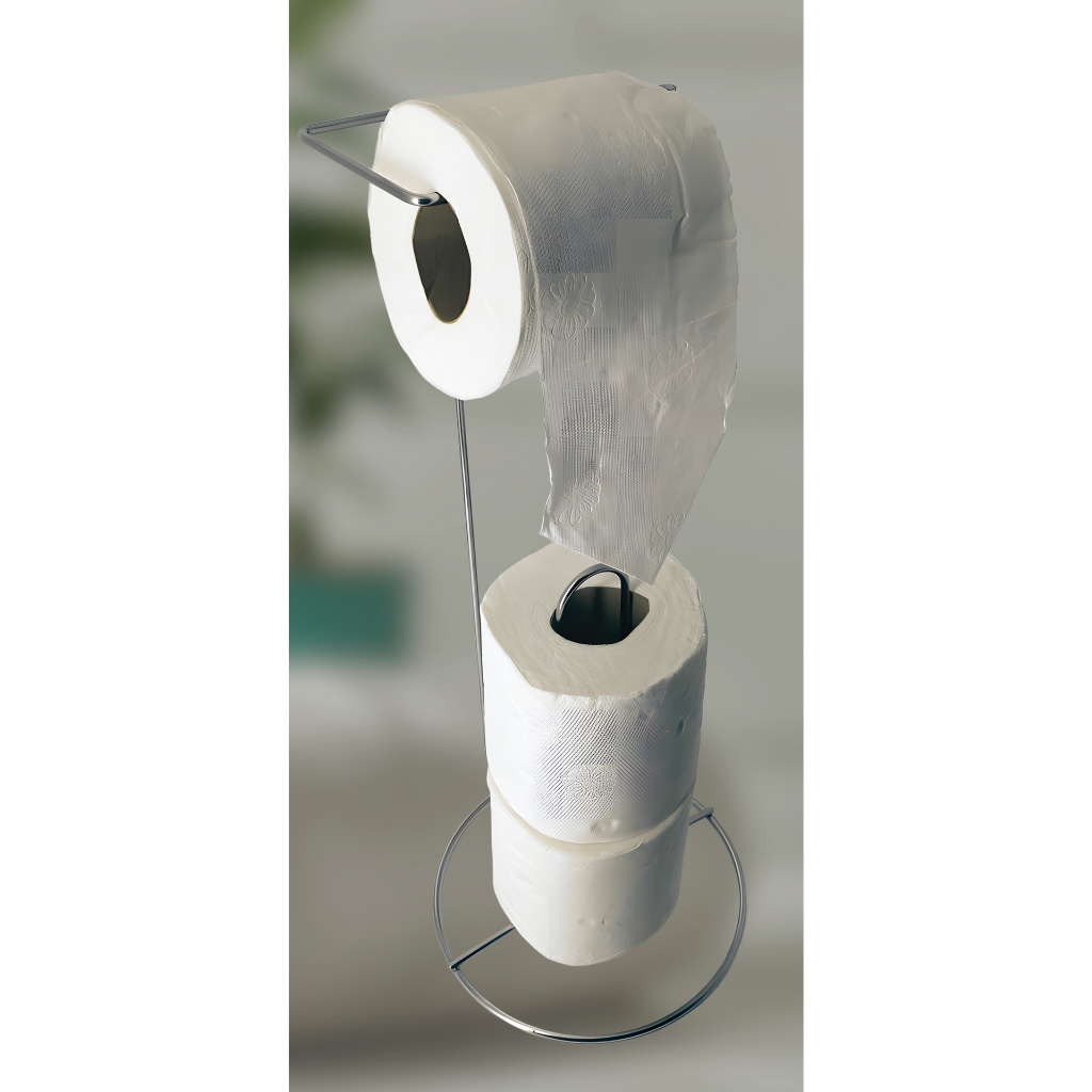 P. Papel Higiênico de Chão Cromado Suporte para Papel Higiênico de Chão Cromado