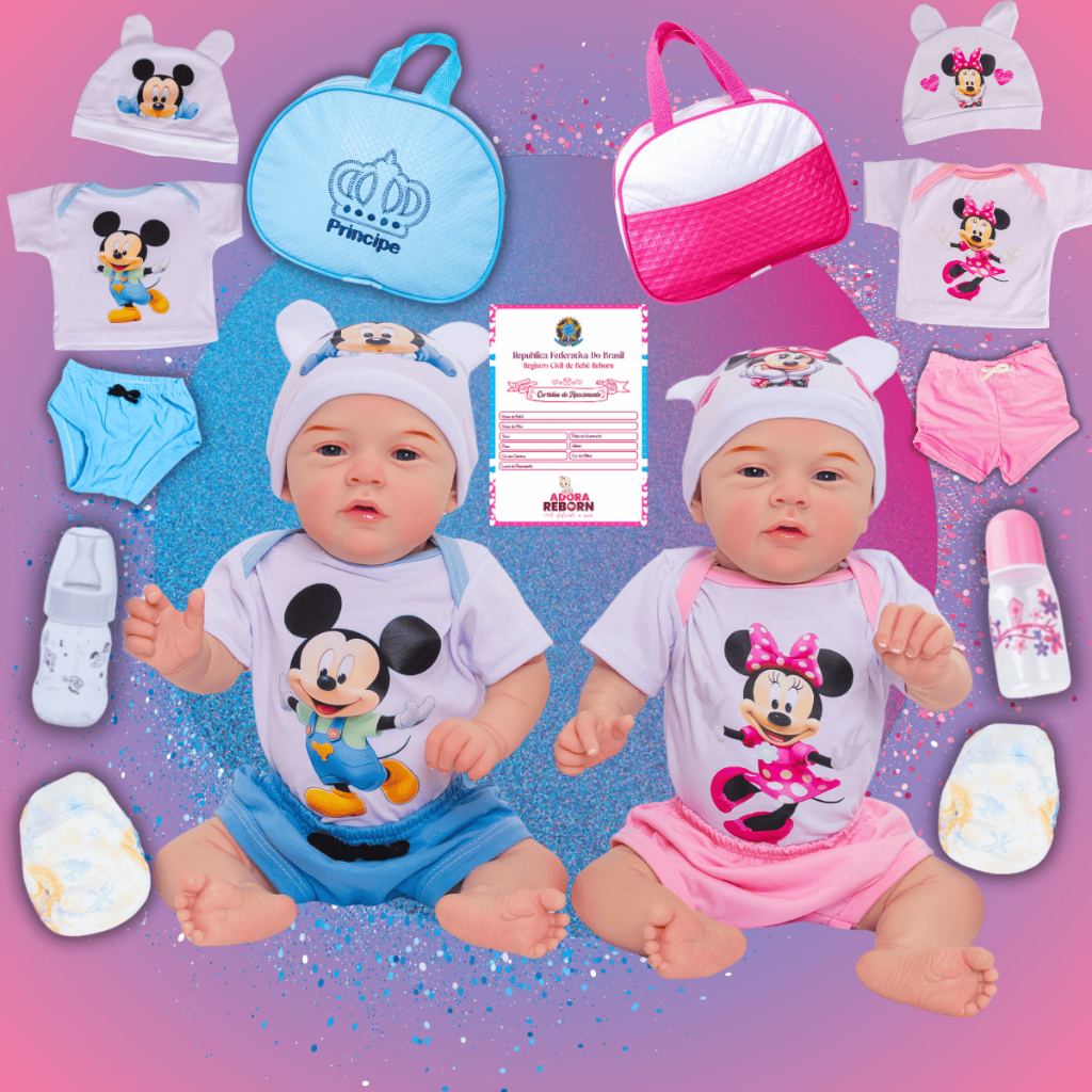 Gêmeos Bebê Reborn Boneca Realista Mary Menina e Menino Silicone Bolsa Maternidade em Oferta na Shopee
