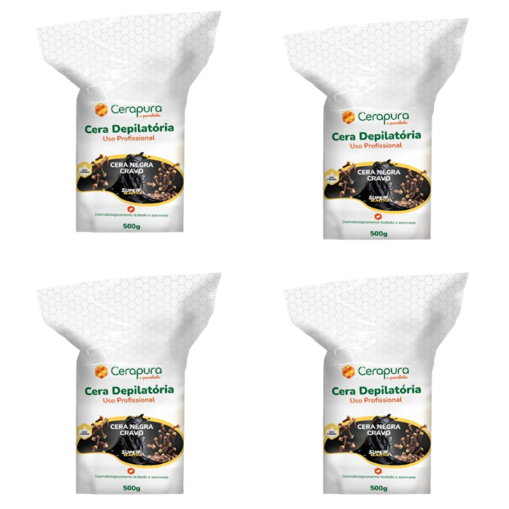 Kit com 4 Cera Cravo Cerapura (2kg de cera)