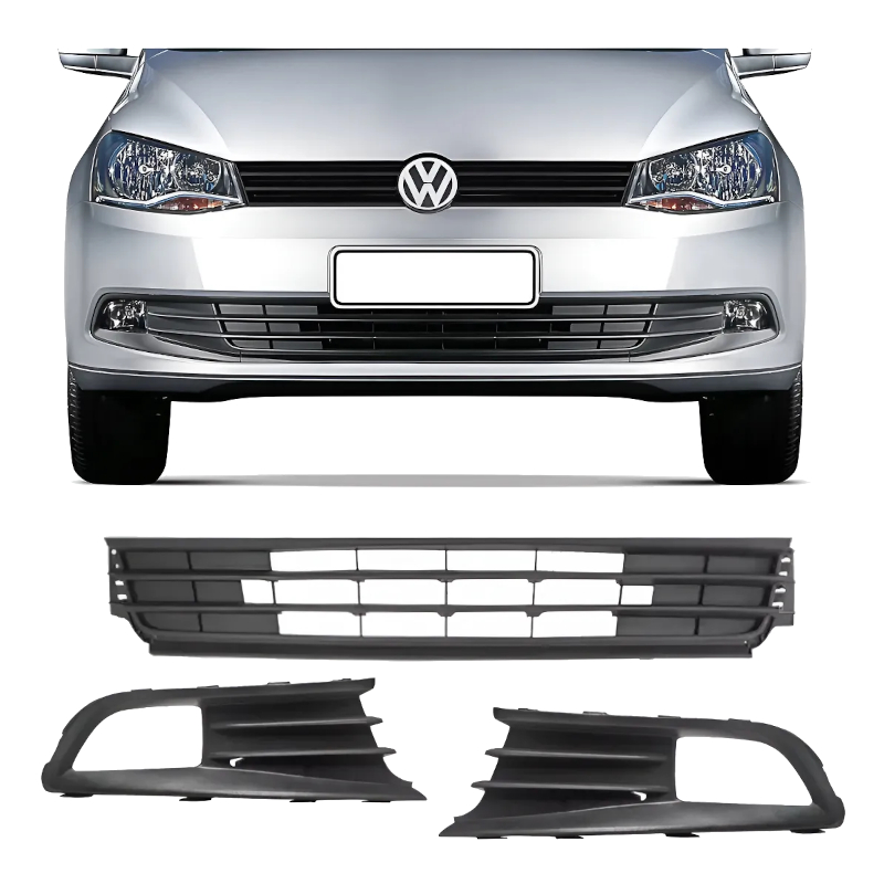 Kit Grade Parachoque Gol G6 2013 2014 2015 Com Furo Milha em Oferta na Shopee