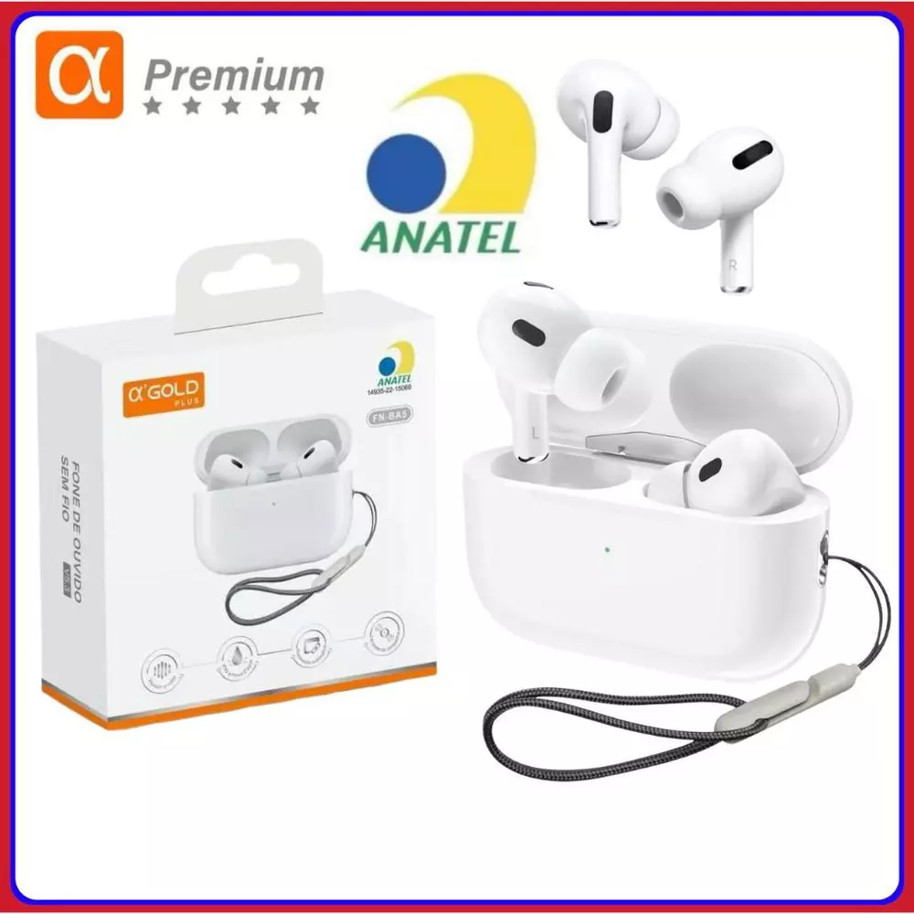 Fone de Ouvido Sem Fio Bluetooth 5.3 TWS In-ear Portátil Com Microfone Original A’ Gold