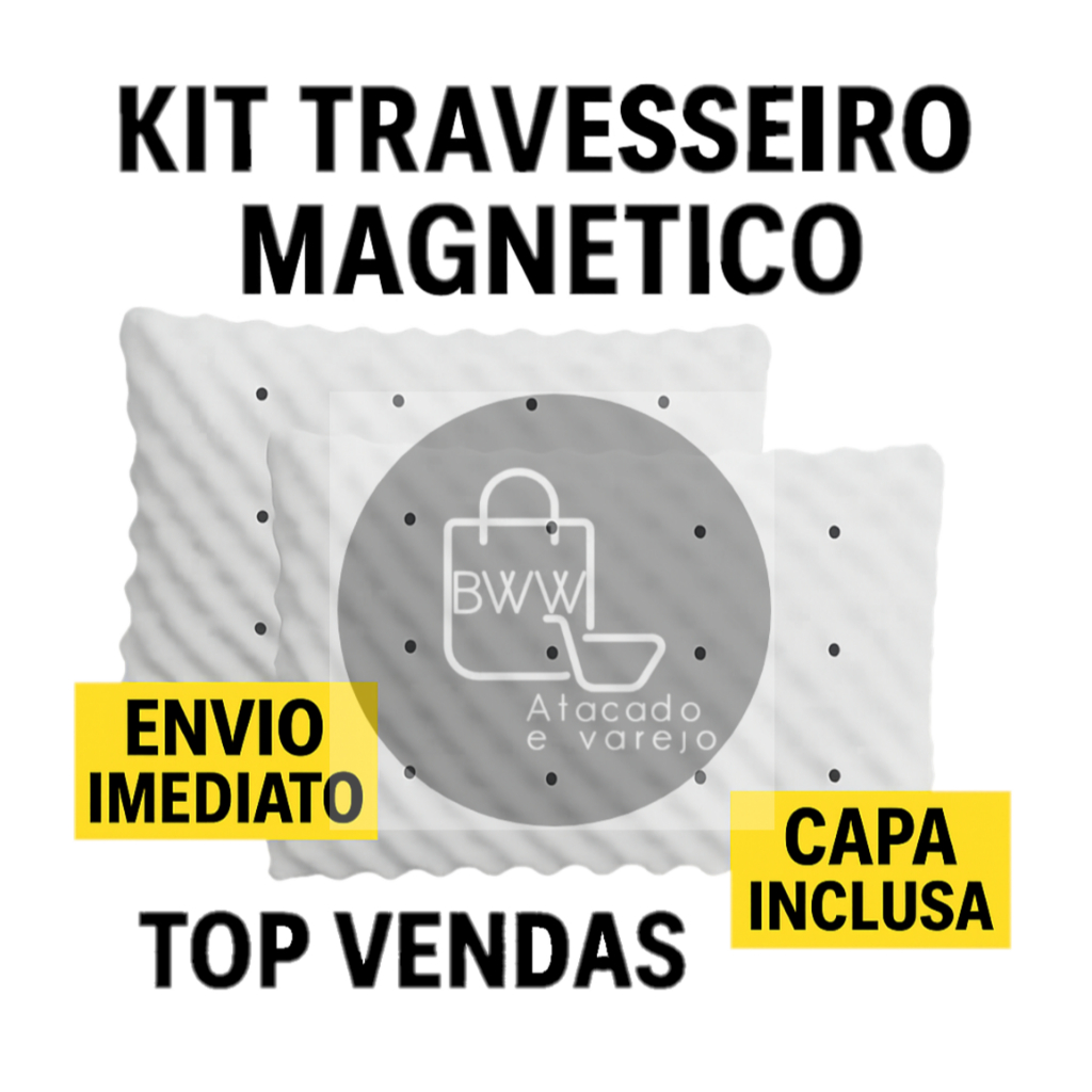 kit 2 Travesseiros MAGNÉTICO ALTO Ortopédico Infravermelho anti ronco Massageador Anatômico