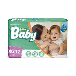 Fralda Little Baby Xg Com 12 Unidades
