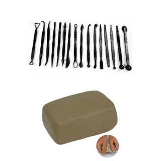 Argila natural 1Kg + kit estecas 16peças (32 funções) Envio Imediato em Oferta na Shopee
