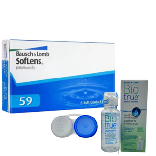 Lente de Contato Soflens 59 uso mensal + estojo + Solução em Oferta na Shopee