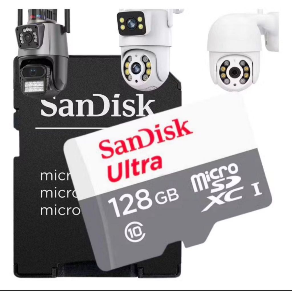 Cartão De Memória Sandisk 128gb Microsdxc Ultra 100mb Original Envio Imediato P/Camêra,Drone,Celular