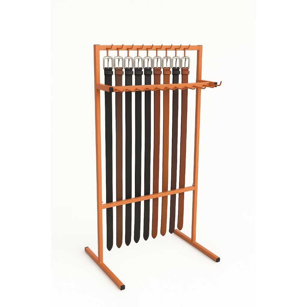 Display expositor cinteiro, cinto duplo 18 ganchos De chão Rose Gold