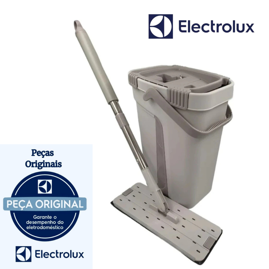 Esfregão Mop Flat Electrolux Menalux Limpeza Fácil Eficiente Durável Cinza