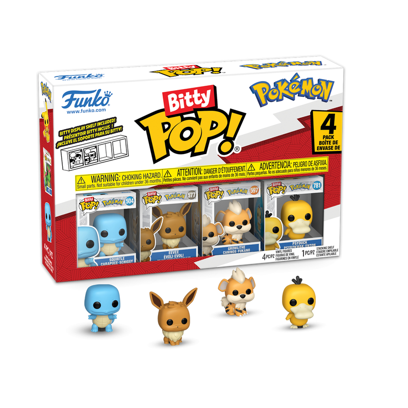 FUNKO BITTY POP POKEMON SQUIRTLE 4PACK 81135 NOVO ORIGINAL