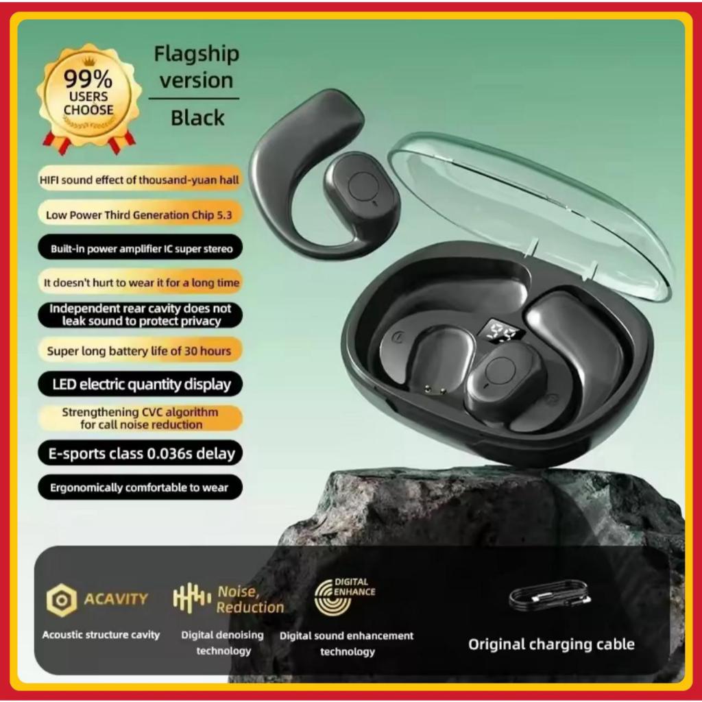 Fone de ouvido Sem fio Bluetooth Condução Óssea Tws Esportivo Orelha Pendurada Anti-queda Design Ergonomico