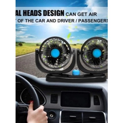 【Ventilador De Cabeça Dupla Do Carro Veículo Automóvel Dc 24v Rotação 360°】