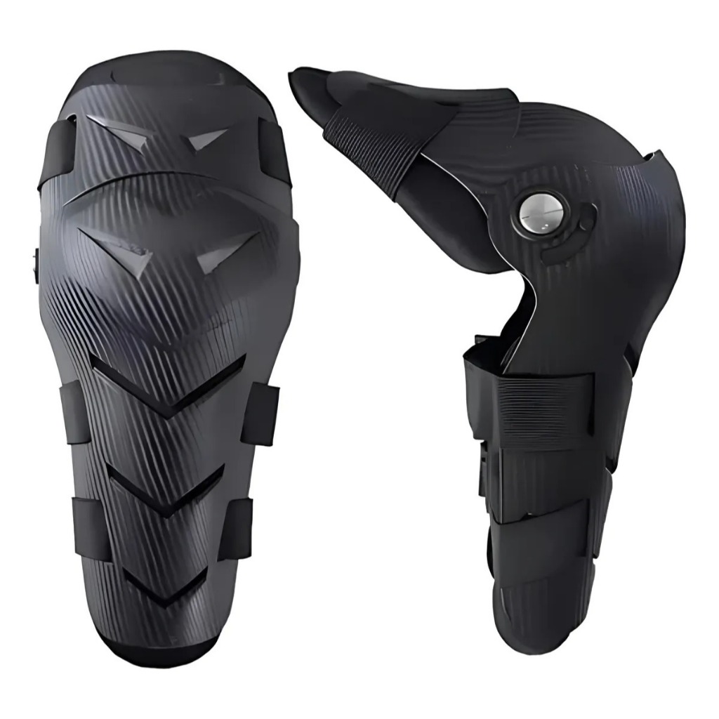 Kit Joelheira Red Dragon Attack Articulada Trilha Enduro Bmx Preto Unico