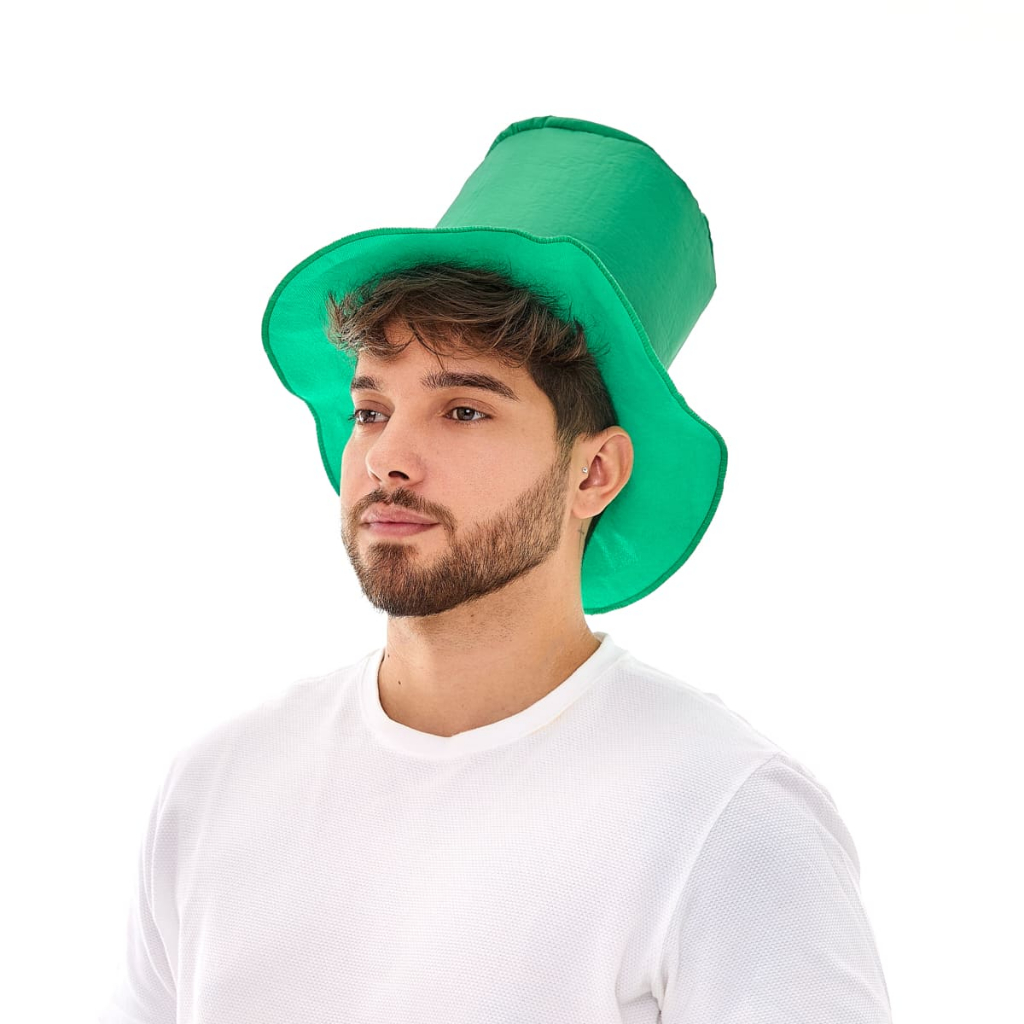 Chapéu Cartola Baixa Lisa Verde Festa Carnaval Envio Imediato