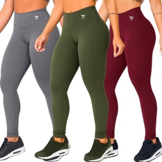 Calça Feminina Leg Legging Cintura Alta Elástica Fitness Academia Zero Transparência em Oferta na Shopee