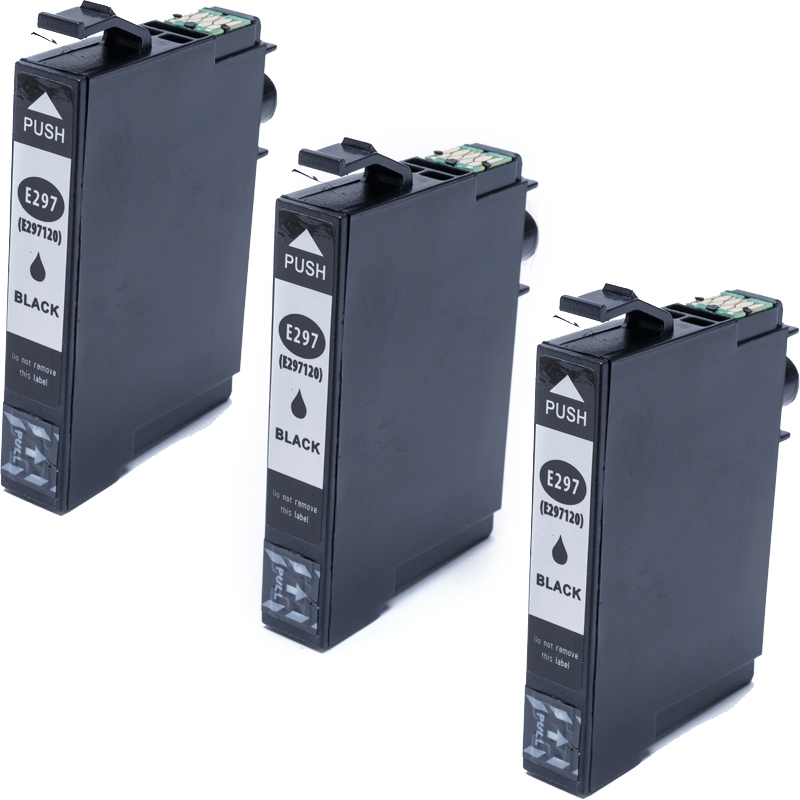 KIT 3 CARTUCHO COMPATÍVEL EPSON T2961 T297120 XP231 XP431 XP241 XP441 PRETO