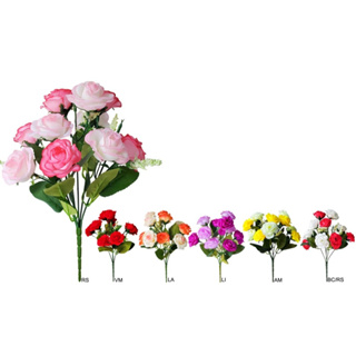 Buquê de Mini Rosas Artificiais Realistas Decoração Casamento Festa Jardim em Oferta na Shopee