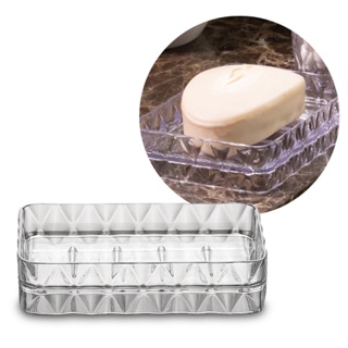 Saboneteira Acrílico Plasútil Banheiro Pia Lavabo Organização Elegante em Oferta na Shopee