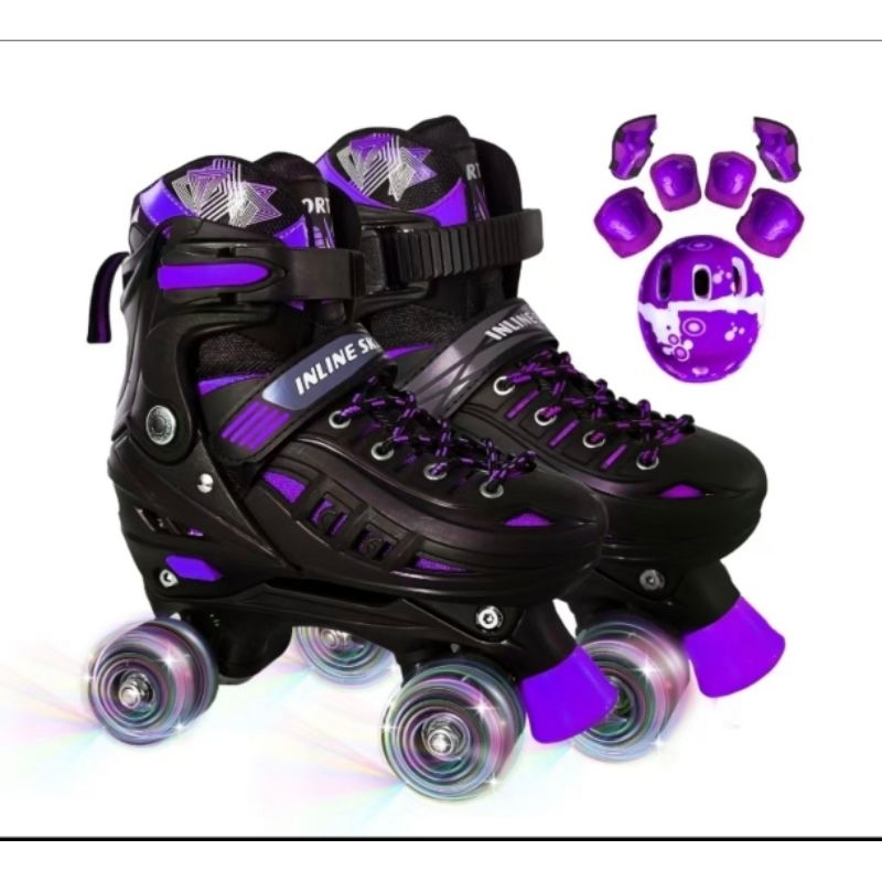 Patins Infantil 4 Rodas com luz de Led com kit Proteção ou sem Proteção top10