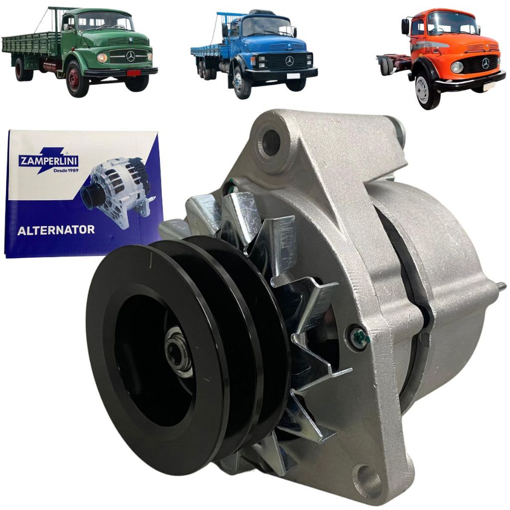 Alternador Linha Pesada 55 Amperes 12v Com Polia Dupla Para Caminhões Mercedes Benz em Oferta na Shopee