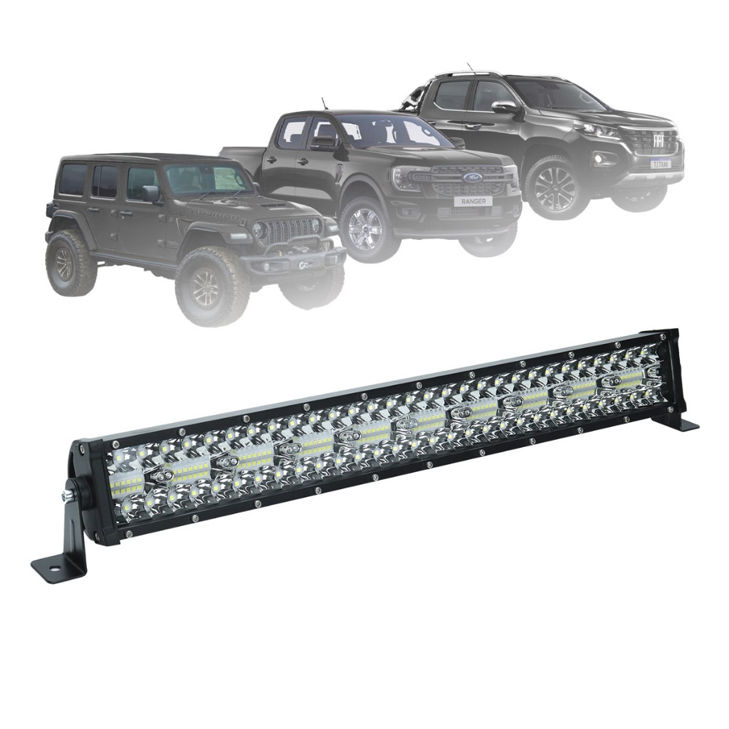 Barra De Led Automotivo 390w Off Road Carro 12v 24v Farol Milha Auxiliar Caminhão Trator Quadriciclo