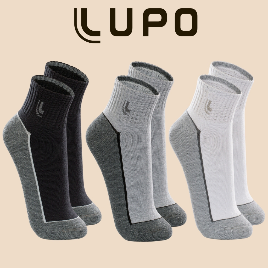 Kit Lupo 3 Pares De Meias Sport Cano Curto Plus Size Unissex Algodao Ajuste Perfeito 37 ao 48 em Oferta na Shopee
