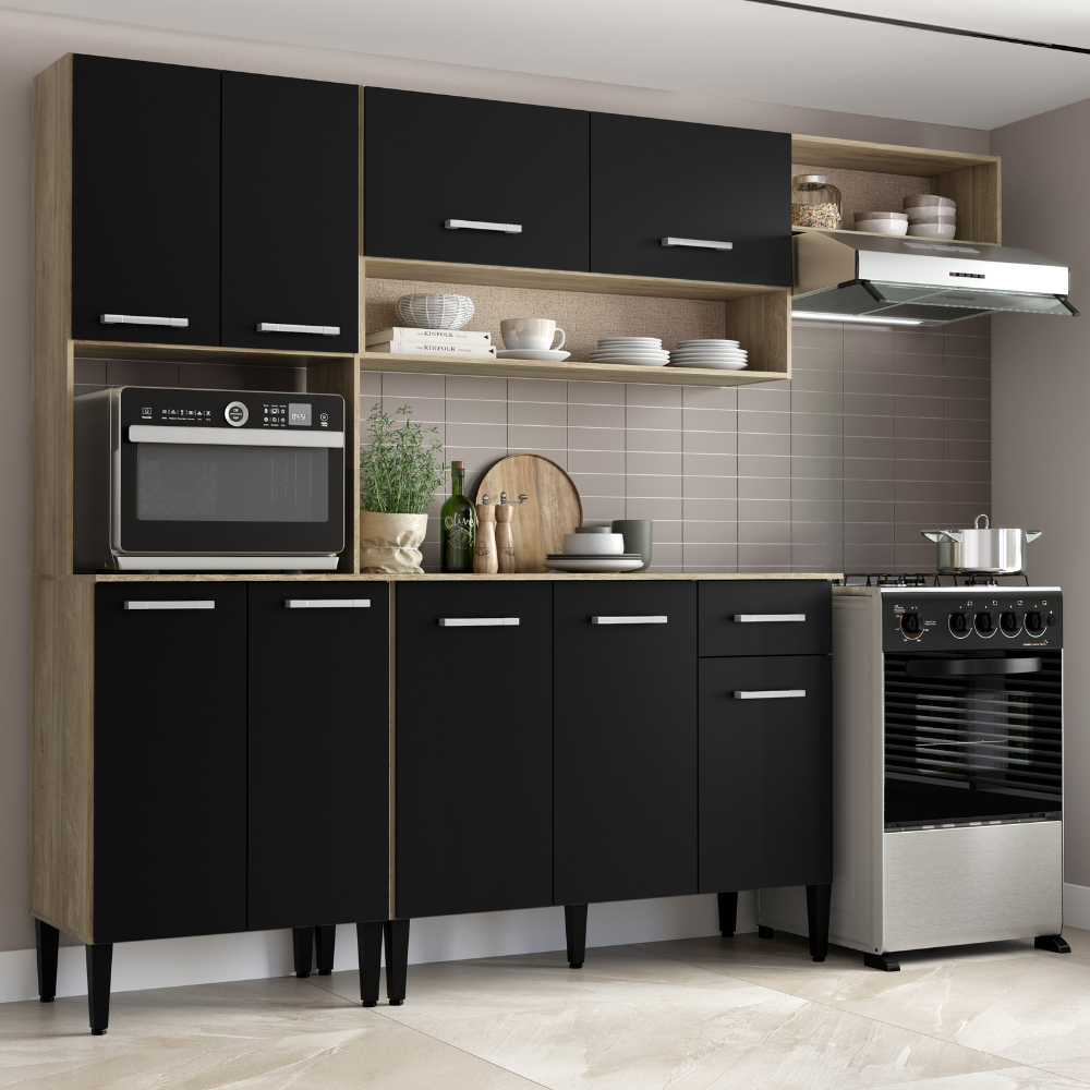 Armário Cozinha Compacta Arizona Smart Carraro em Oferta na Shopee