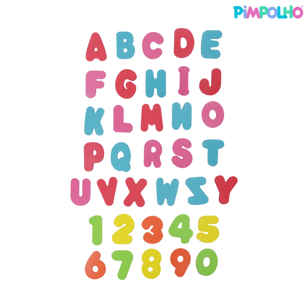Abc De Banho Letras E Números De Eva  Pimpolho