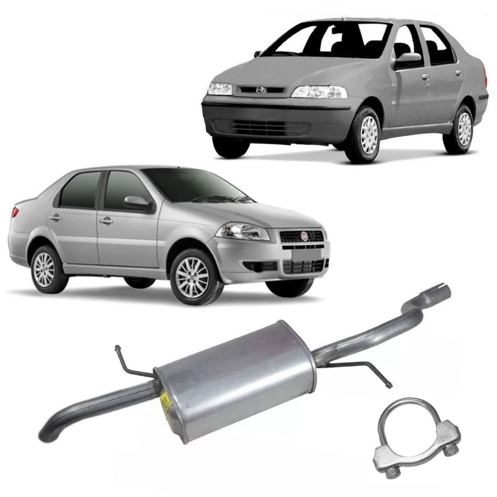 Escapamento Silencioso Traseiro Fiat Siena 1.0 1.4 1.5 1.6 Escapamento Silencioso Traseiro Fiat Siena 1.0 1.4 1.5 1.6