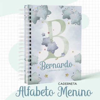 Caderneta de Saúde/Vacina Personalizada Menino - Alfabeto Menino Estelar em Oferta na Shopee