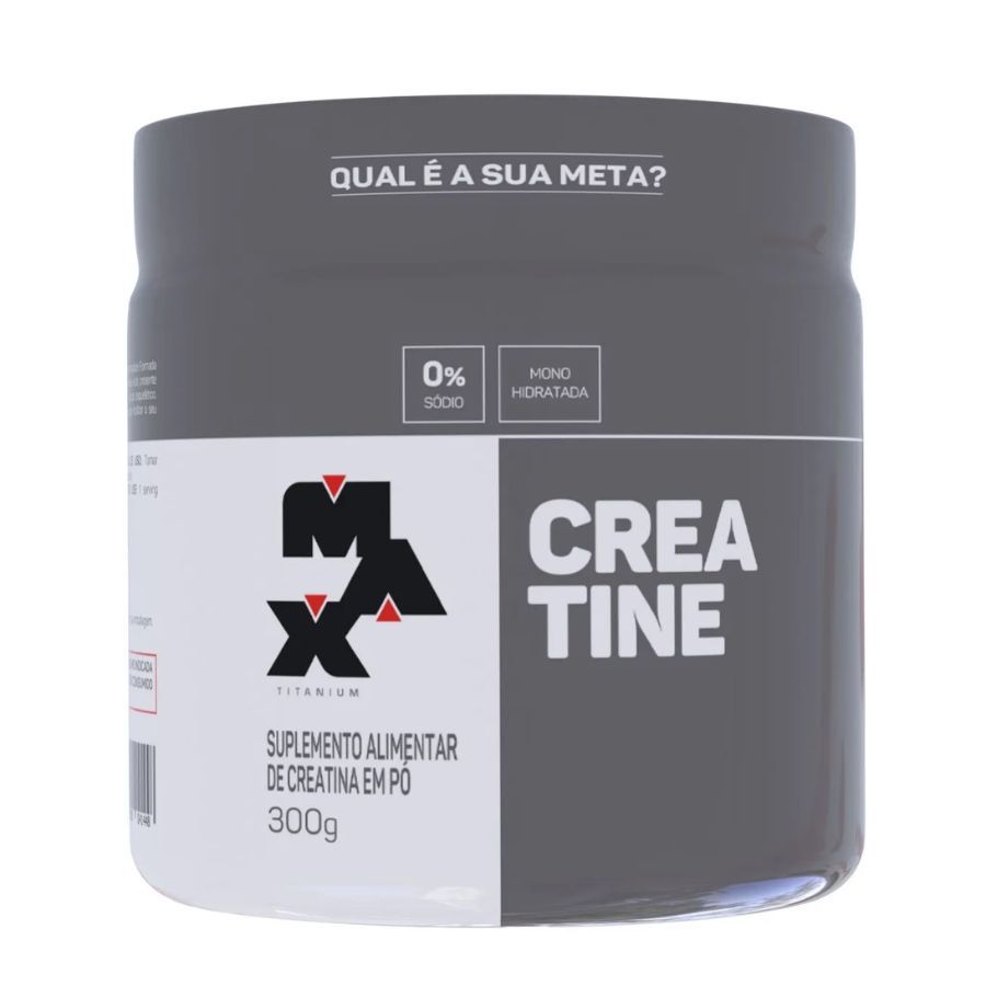 Creatina Max Titanium Monohidratada Em Pó Pote 300g Creatina Po Sem Sabor em Oferta na Shopee