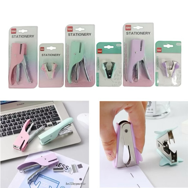 Kit Escritório 02 peças Grampeador Alicate com Grampos e Removedor De Grampos