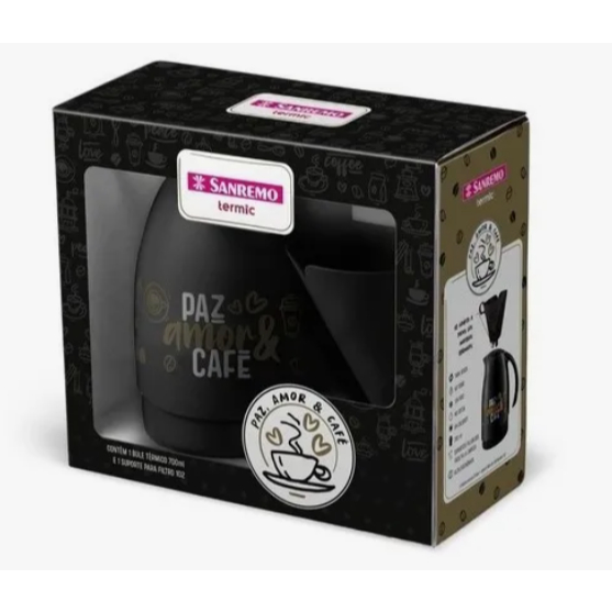 Garrafa Térmica de Café Bule Térmico Com Suporte Para Filtro 700ml  Artigo Cozinha