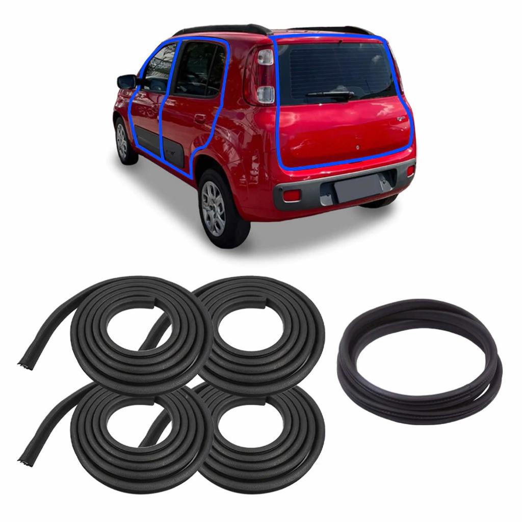 Kit Borrachas 4 Portas E Mala Novo Fiat Uno Vivace 2010 Em Diante