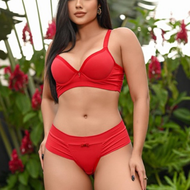 Conjunto Mel Lingerie Com Bojo Reforçado Poliamida Fio Duplo Cod: 280