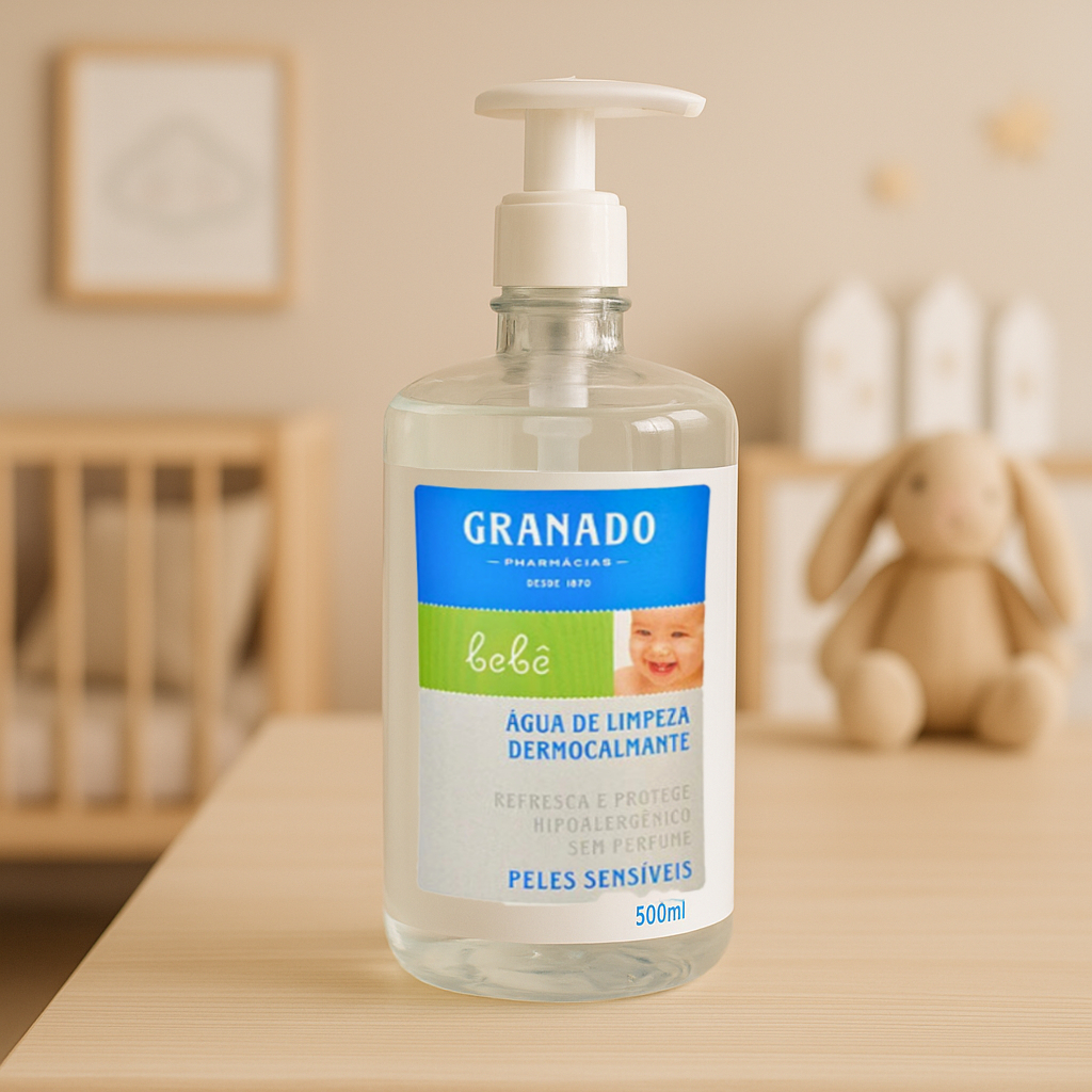 Água de Limpeza Dermocalmante Granado Bebê 500ml Hipoalergênico Recém-Nascido Pele Sensível