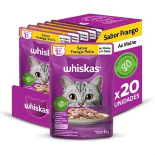 Whiskas Sachê Frango ao Molho – Ração Úmida para Gatos Adultos 85g em Oferta na Shopee