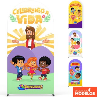 Capa Painel de Festa Romano 3 Palavrinhas Aniversário 2x1m Sublimado Decorativa C/Elástico - Licenciado em Oferta na Shopee